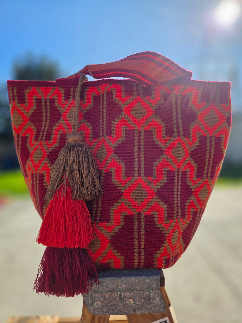 Red Mesa — Wayuu Two-Thread Tote