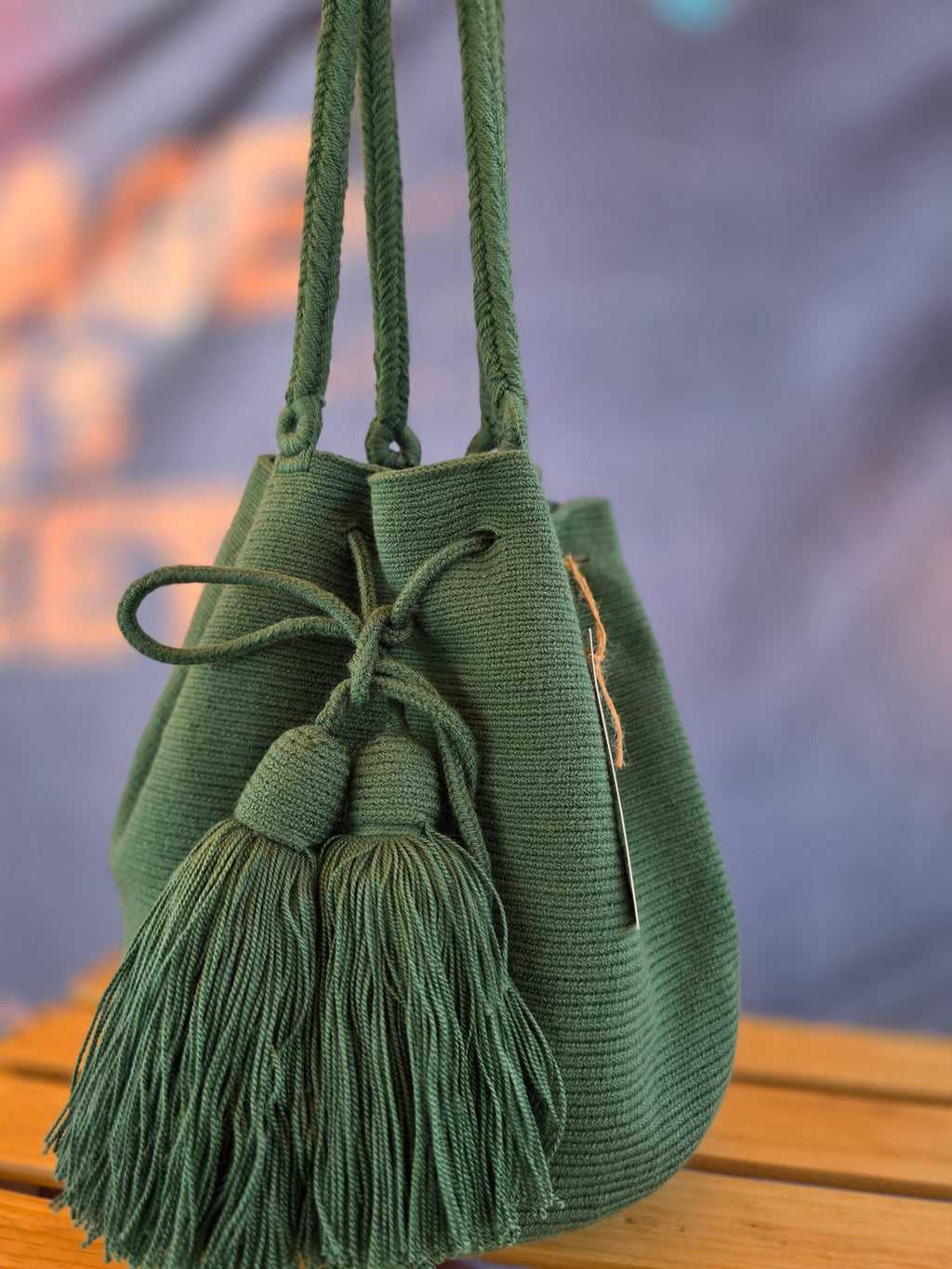 Sage – One-Thread Premium Wayuu Mochila Medium