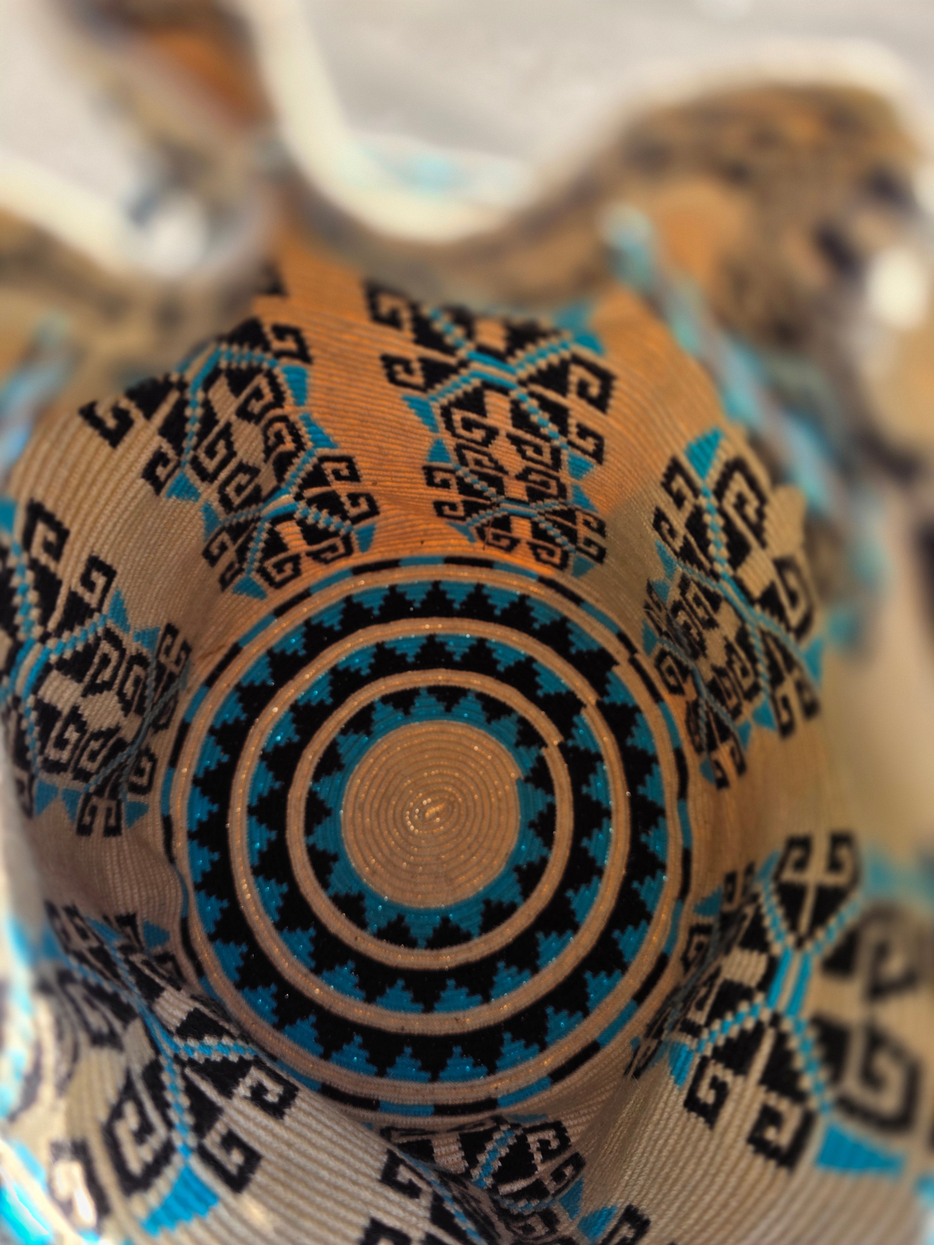 Azure Labyrinth — Collector’s Edition Wayuu Mochila Large