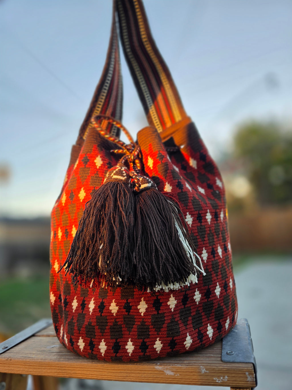 Terra Dark Red One-thread Mochila- L