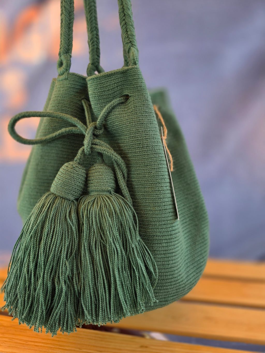 Sage – One-Thread Premium Wayuu Mochila Medium