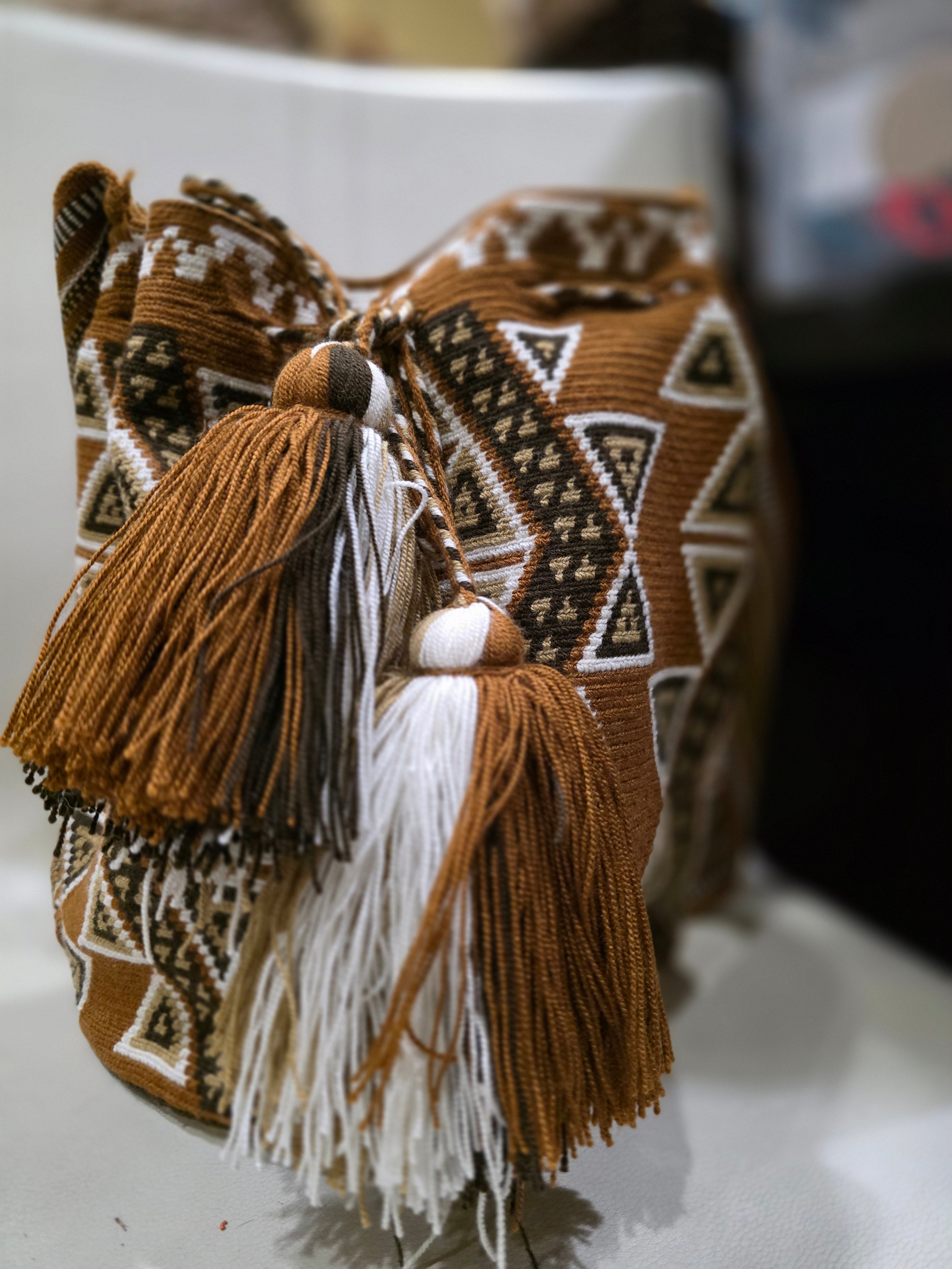 Timber – One-Thread Wayuu Crossbody Bucket Bag Mochila Large