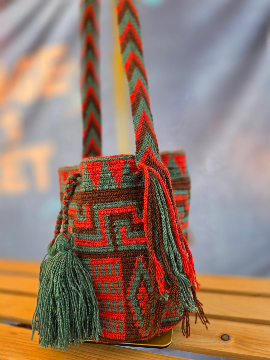 Pine – Two-Thread Wayuu Mochila Small