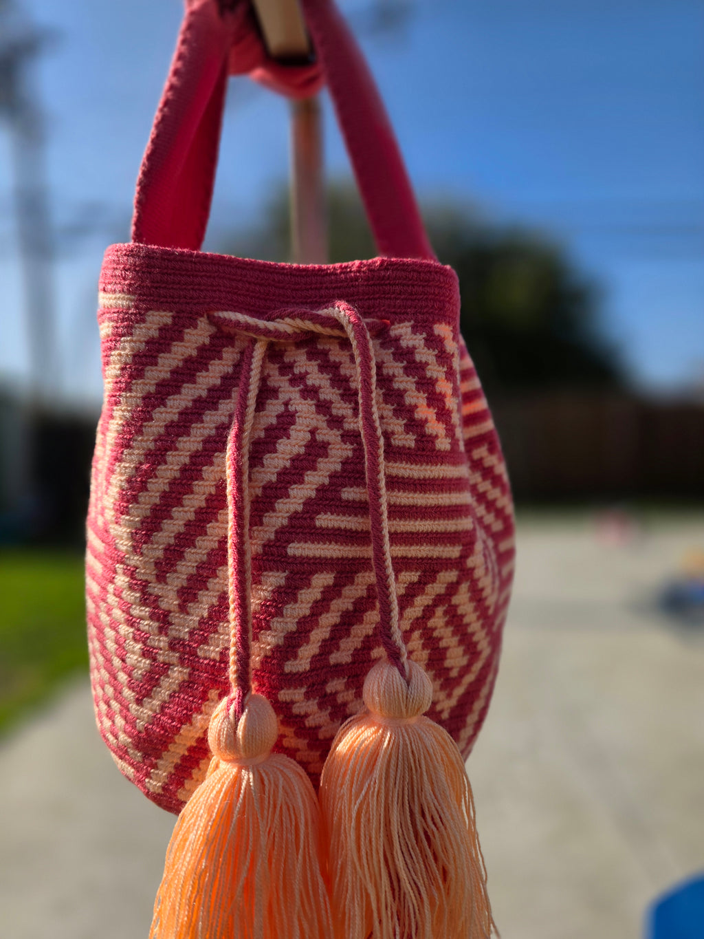 Peach Drift Two-Thread Mochila Medium