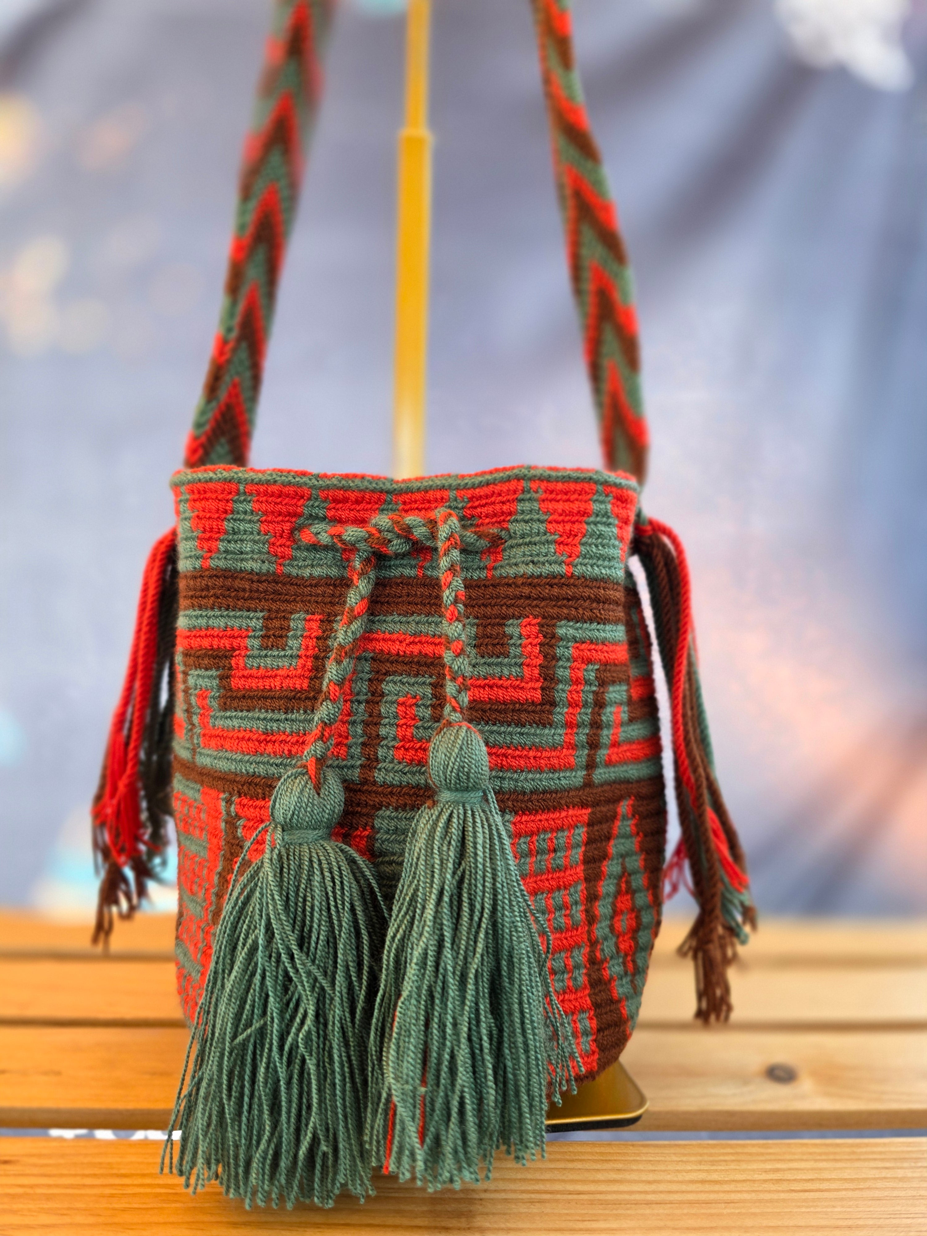 Pine – Two-Thread Wayuu Mochila Small