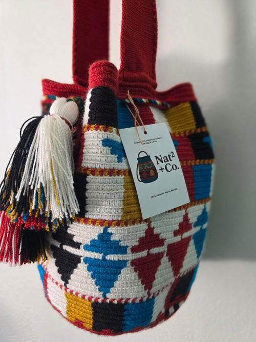 Andes Prism- Medium Wayuu Mochila Bag- Multi Color RO11