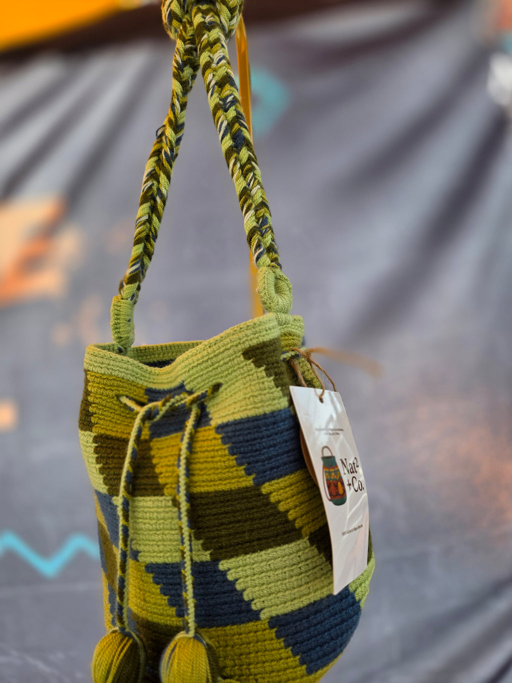 Olive – Two-Thread Wayuu Mochila Small