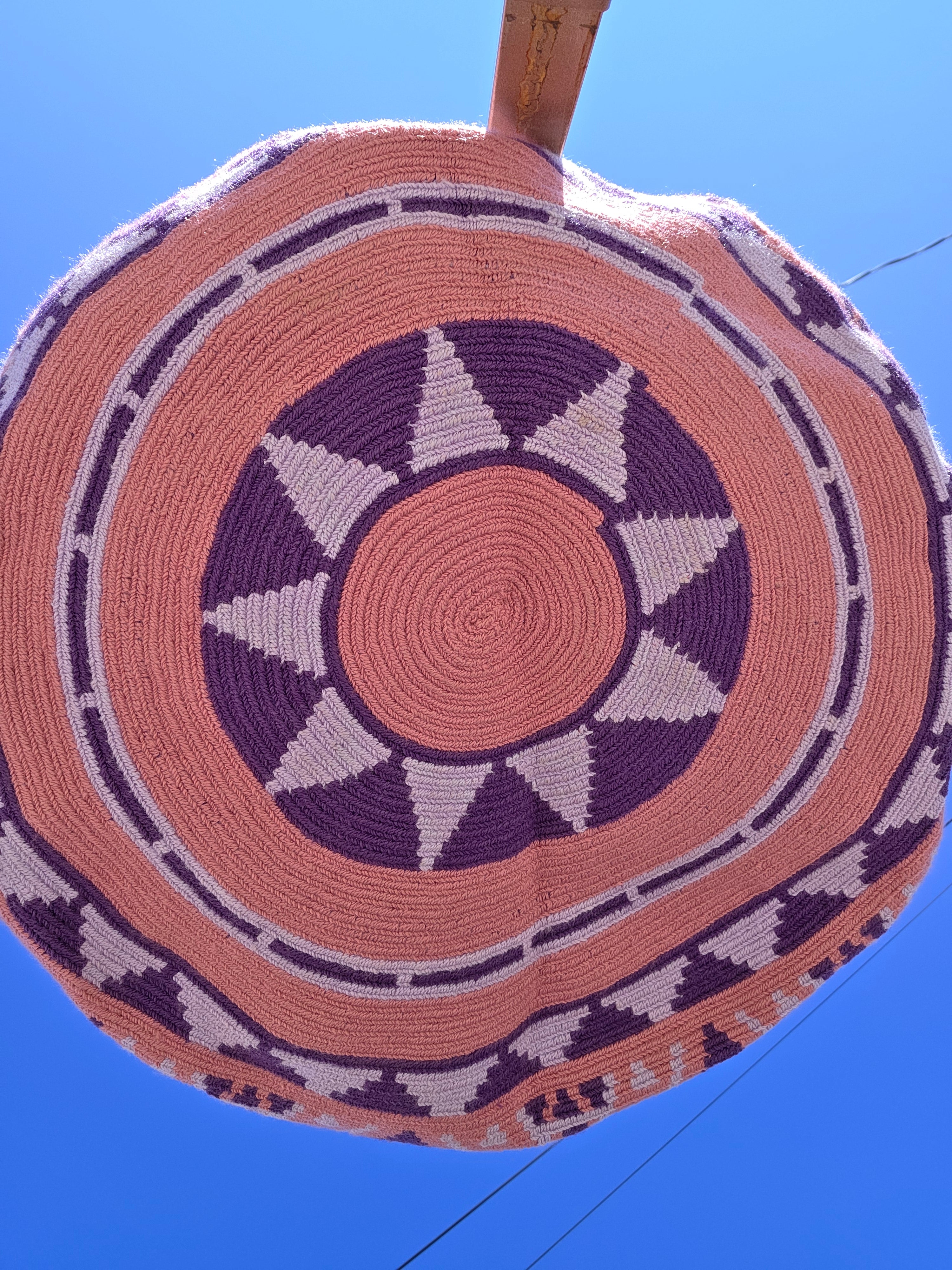 Blush Compass — One-Thread Wayuu Tote
