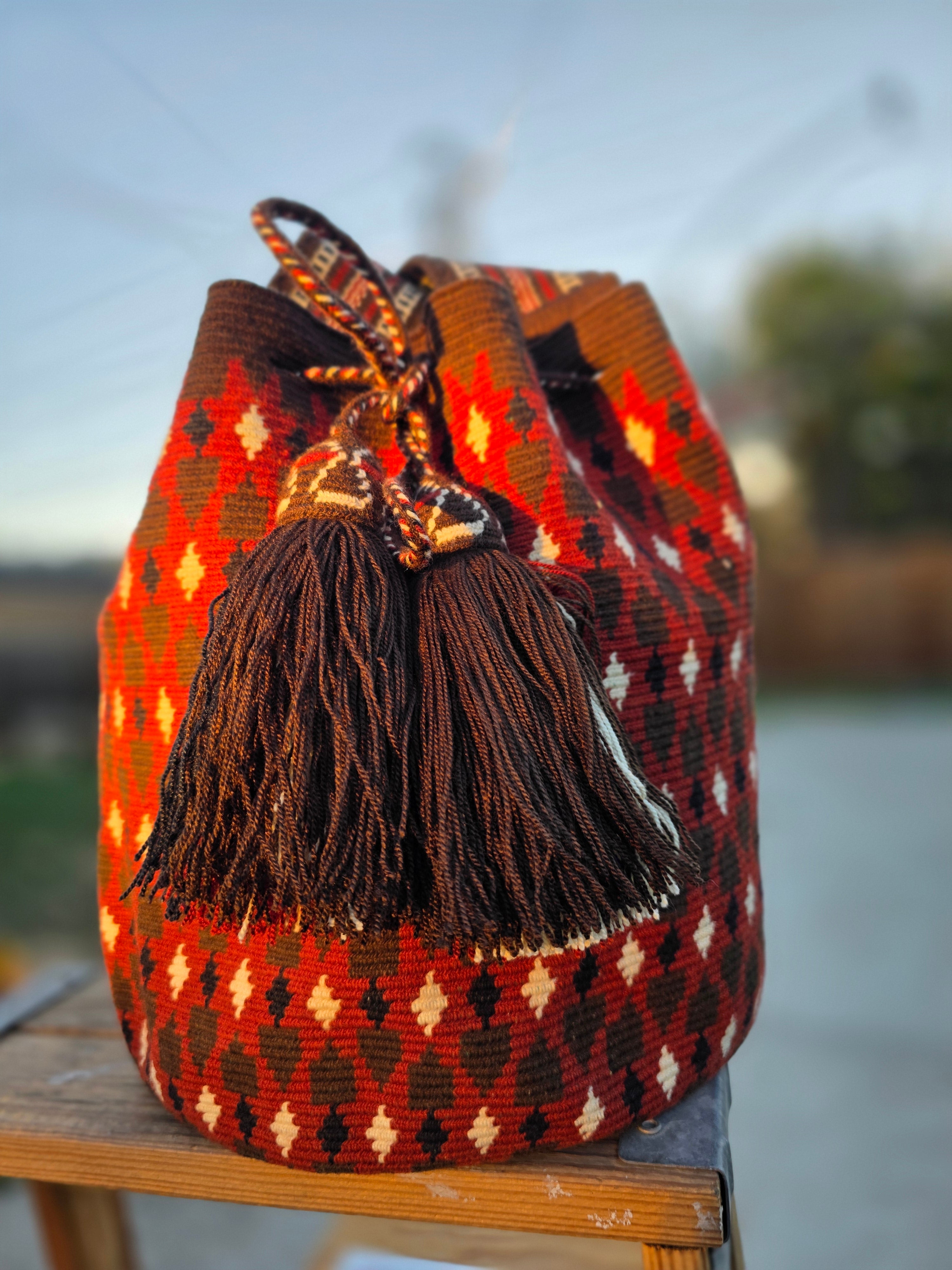 Terra Dark Red One-thread Mochila- L