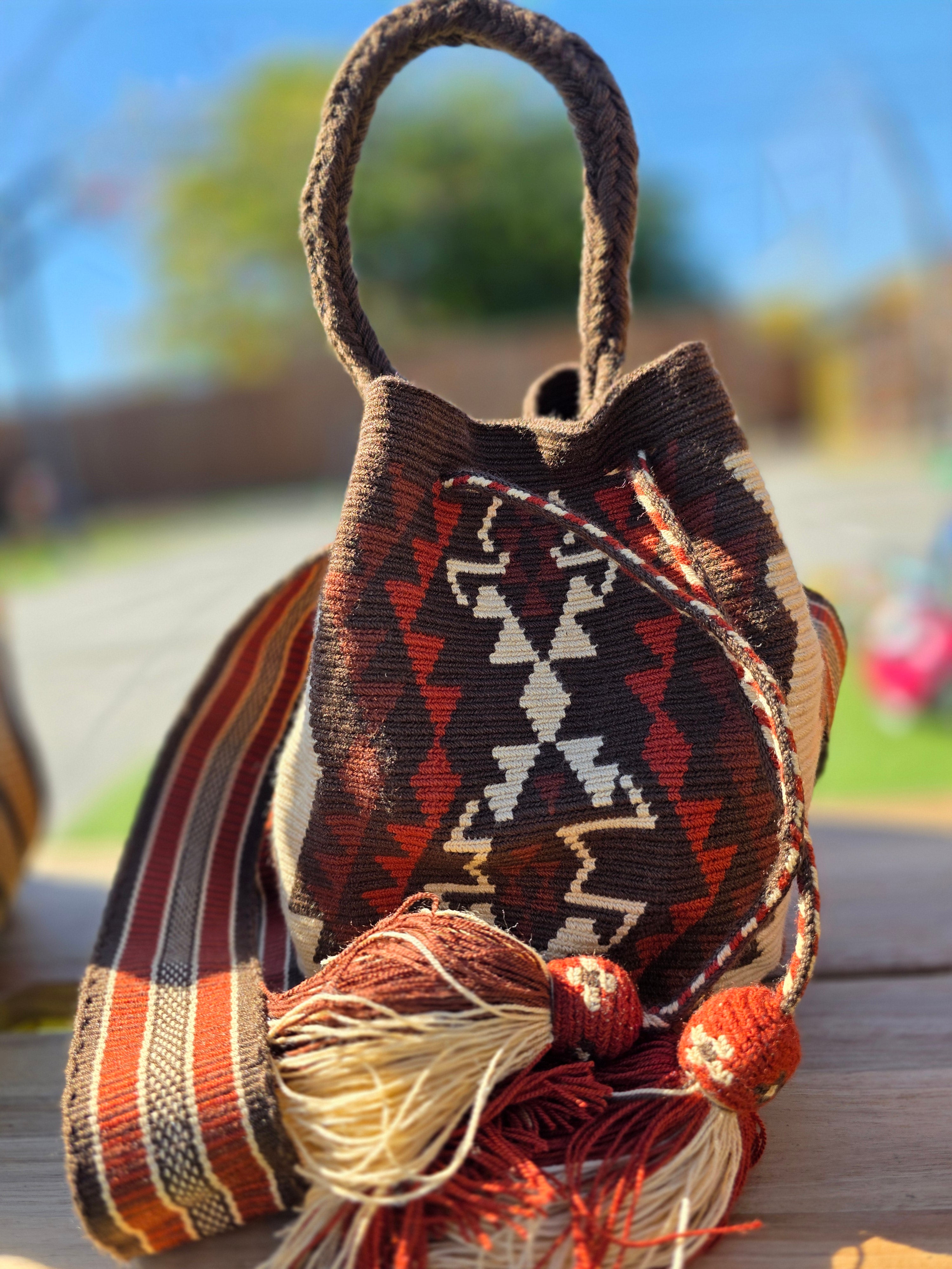 Cobre (Copper) – Medium One-Thread Wayuu Mochila