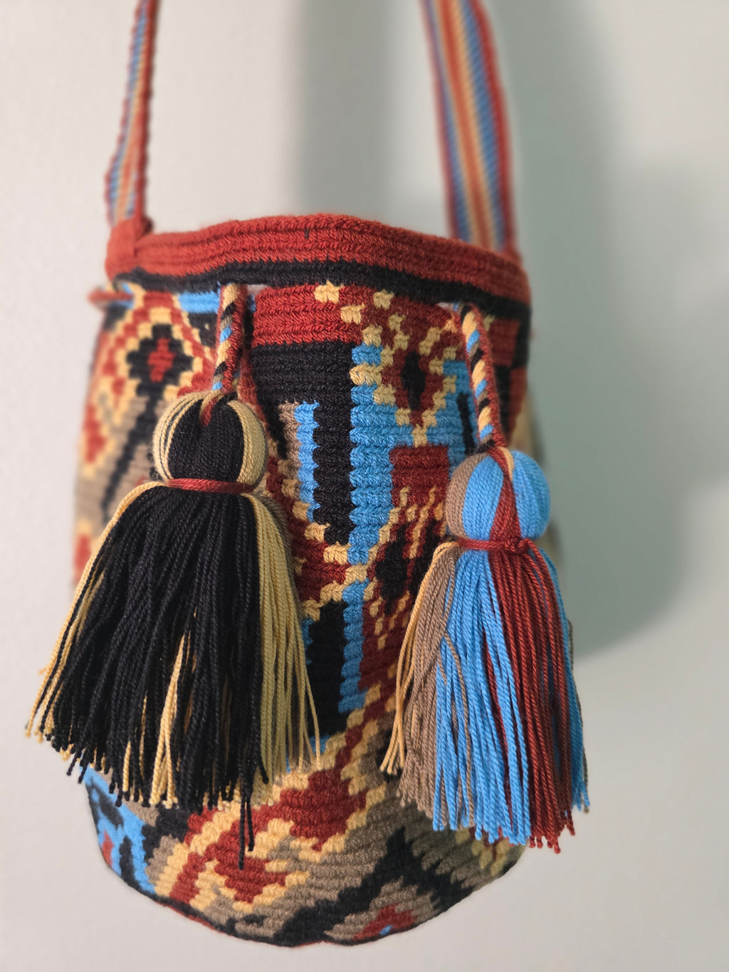 Midnight Ember Fall Authentic Wayuu Mochila RO13
